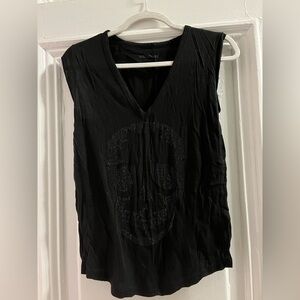 Zadig & Voltaire Edgy Black Skull Women's Tank Top